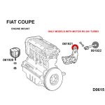 Boccola supporto motore Fiat Coupe Turbo R5 220PS